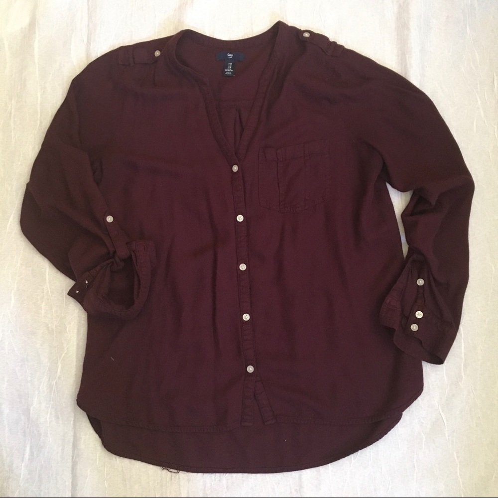 Gap Shirt - button down purple blouse